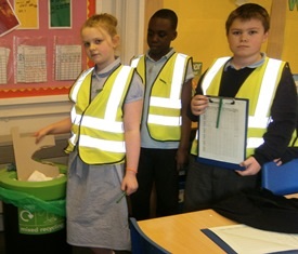 Smiles all round for school recycling